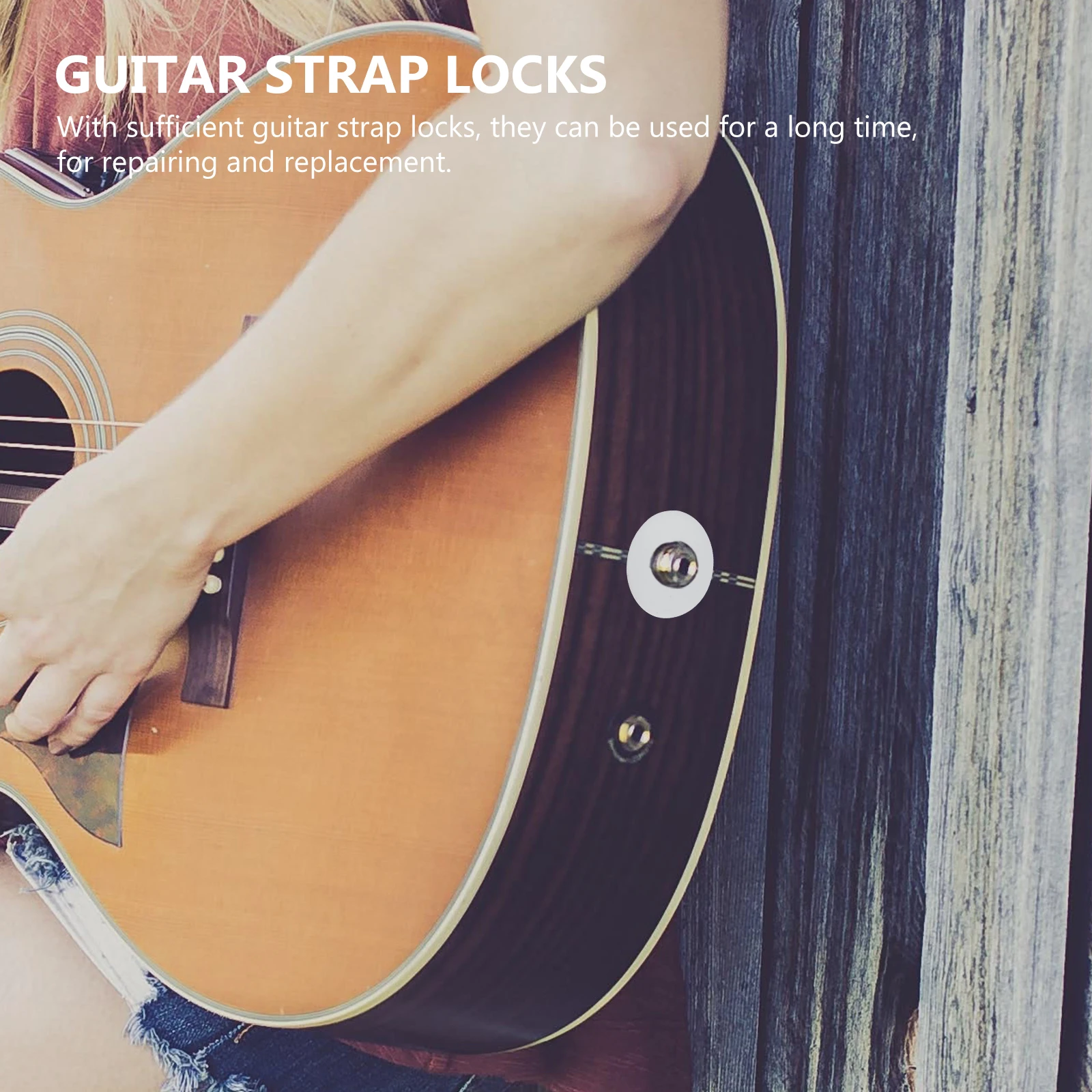 

16 Pcs Anti-slip Strap Studs Guitar Parts Bass Locks Silicone Blocks for Anti-skid