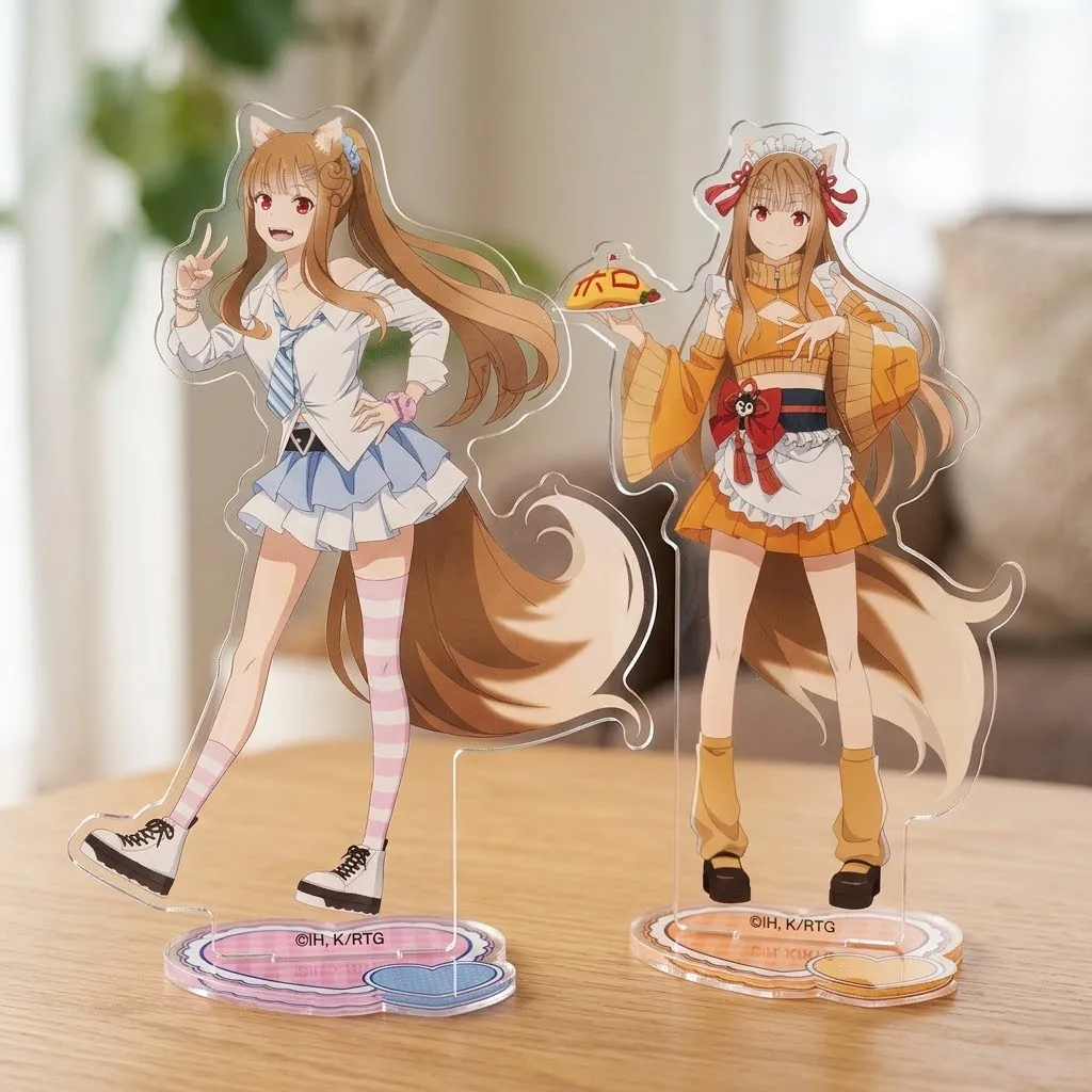 SaW Spice and Wolf Holo Kraft Lawrence Myuri Acrylic Stand Keychain Room Decor Fans Gift Kit Set Pack Gift Cute Anime Fans Desk