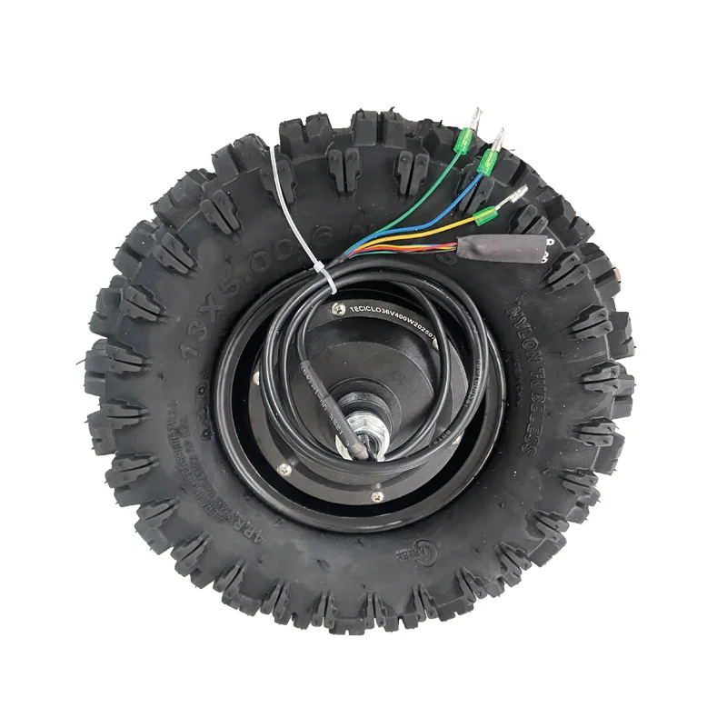 13 Inch Low Speed High Torque BLDC Hub Motor 24V 36V 48V 250W‑500W Electric Wheel Motor For Electric Trolley Cart