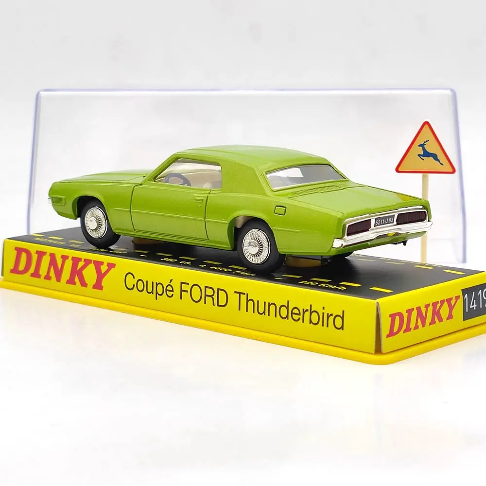 1/43 Atlas Dinky toys 1419 COUPE THUNDERBIRD Green Diecast Models Toys car Gift Collection