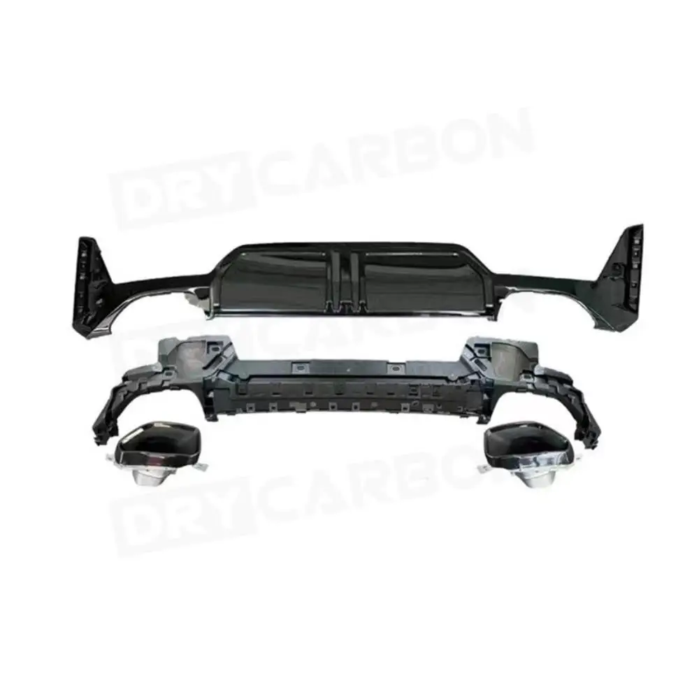 M 스타일 리어 범퍼 디퓨저 스포일러 배기 팁 바디 키트, BMW 3 시리즈 G20 G28 LCI 340 2023 + 용 액세서리