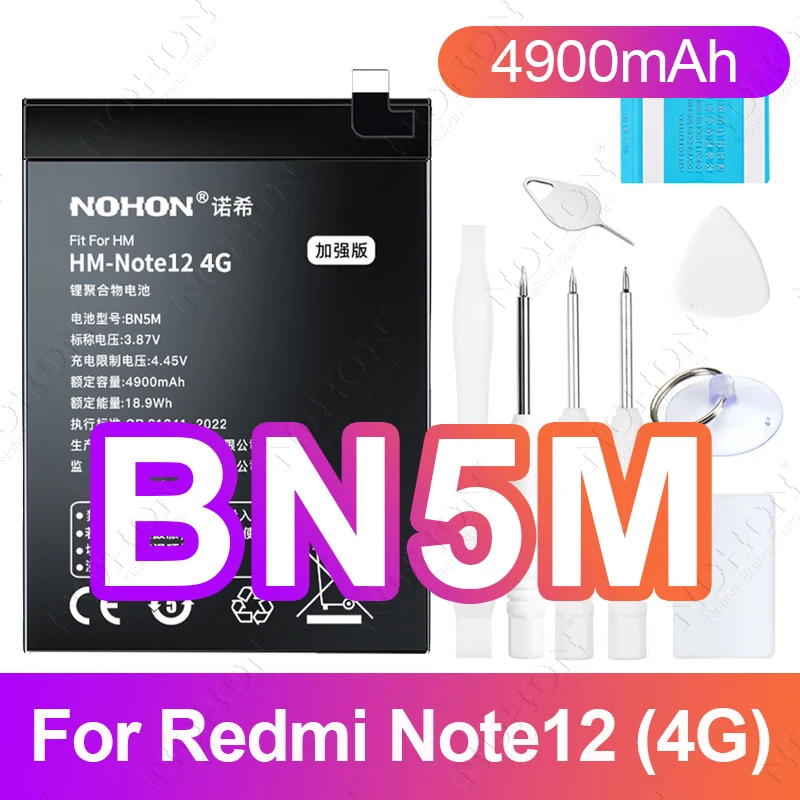 BN5A Batteria Ricaricabile Per Xiaomi Poco M3 Pro 5G, Redmi Note 11 4G E Note 10 5G – 5000 MAh Con Kit Di Sostituzione