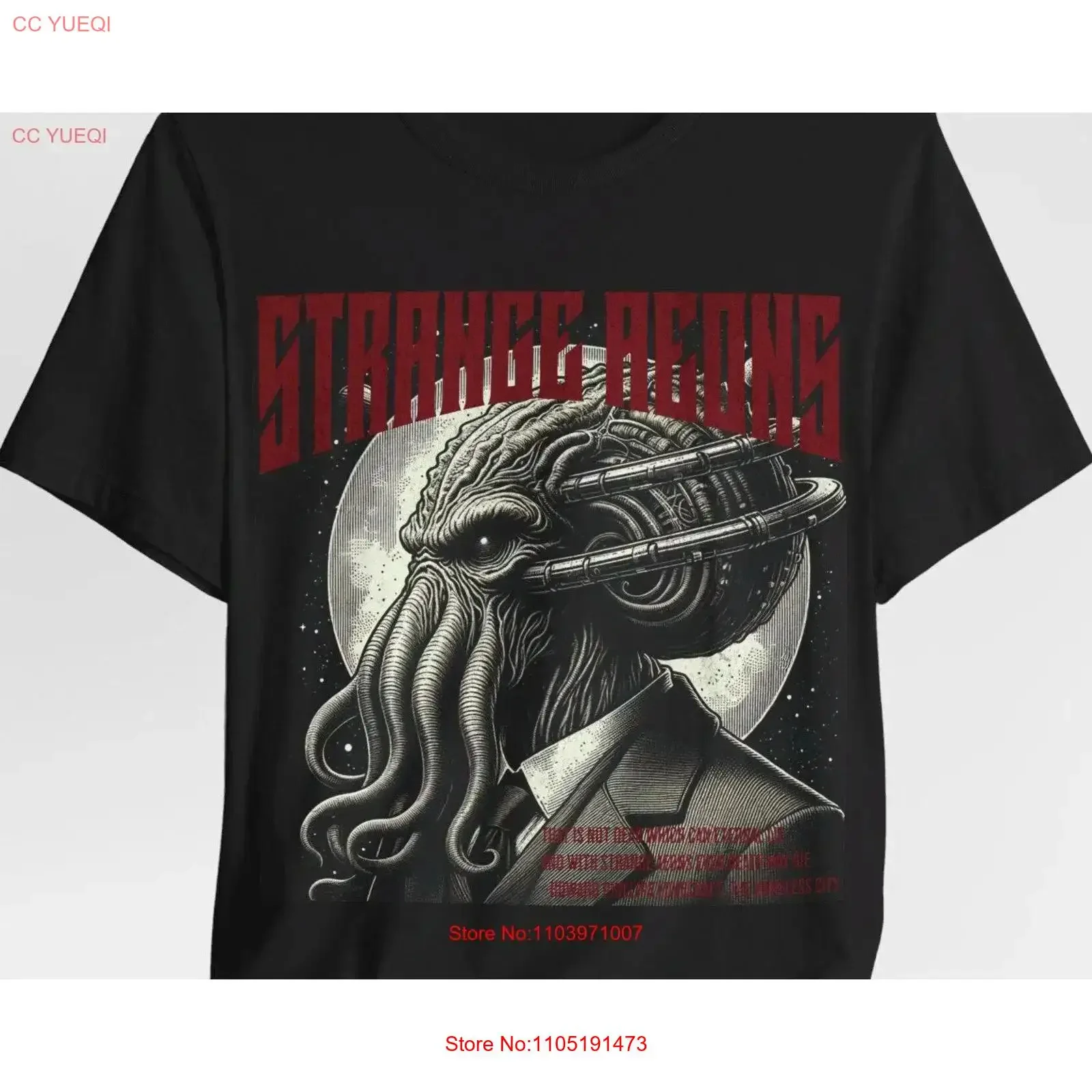 Space Cthulhu T Shirt Eldritch Horror Vintage Goth Lovecraft Literature Retro Grunge 100 Cotton vintage Washed designer clothes