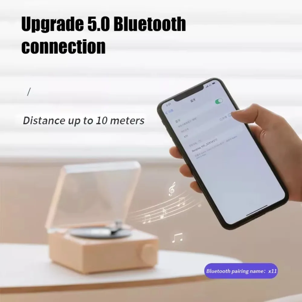 

Bluetooth 5.0 Ретро Беспроводной Bluetooth-динамик Стереозвук Поддержка TF-карты Настольный динамик-будильник Hi-Fi Звук AUX Play