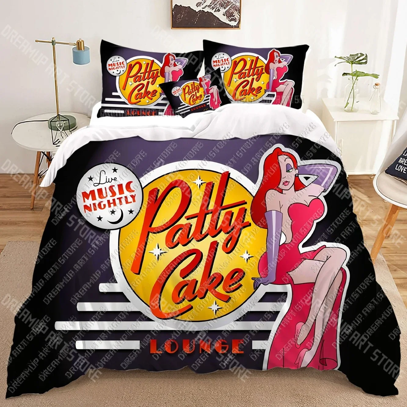 

Комплекты постельного белья Jessica Rabbit с 3D принтом, пододеяльник для взрослых, детское постельное одеяло, подарок на день рождения, дропшиппинг