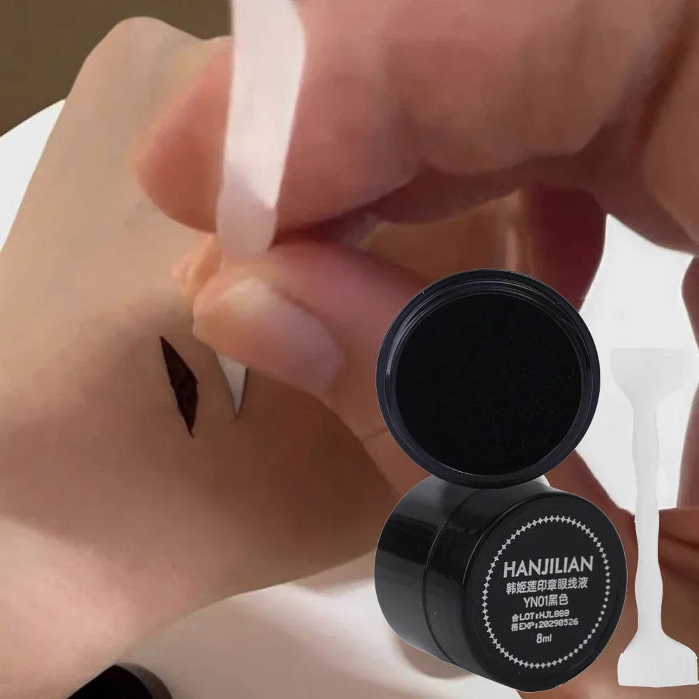 Delineador conjunto de carimbo de cílios ferramenta delineador beleza maquiagem escova novo estilo asa gatinho grande fácil de olho de gato coreano feminino cosméticos