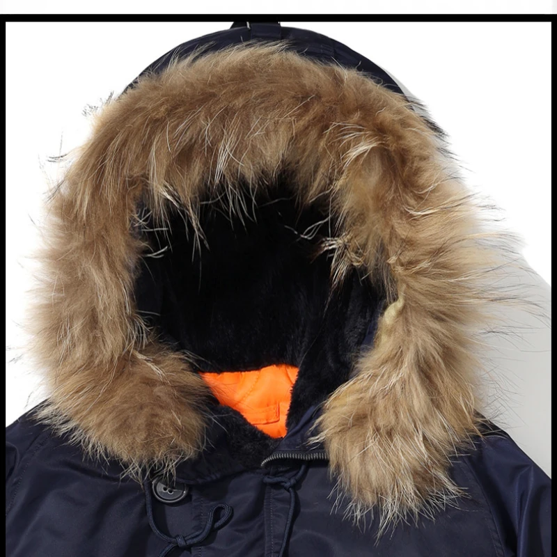 Winter puffer herenjas slim fit fleece dikke parka met capuchon en meerdere zakken slijtvaste tactische winddichte bomberjas