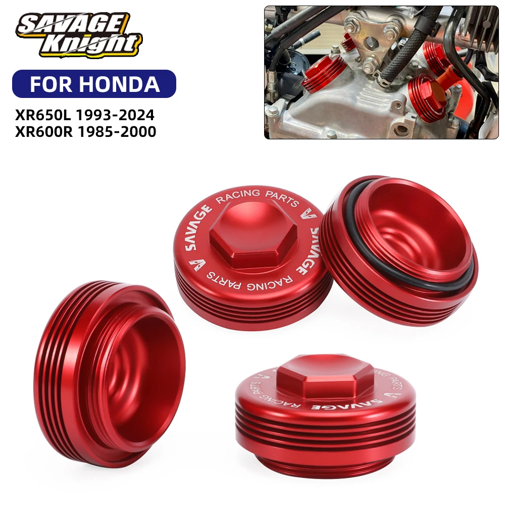 

Motocross Engine Valve Cap For Honda XR650L XR600R 1985-2024 XR 650L 600R Tappet Adjuster Hole Cover Cylinder Heads O-ring Caps