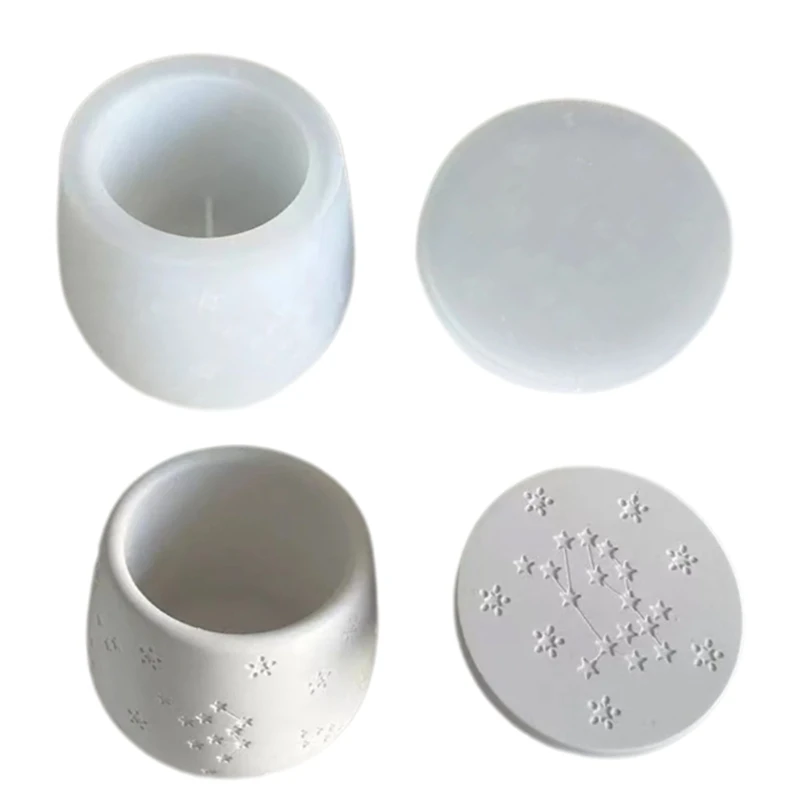 Molde gesso estrela vela perfumada molde silicone vaso armazenamento moldes dropsale