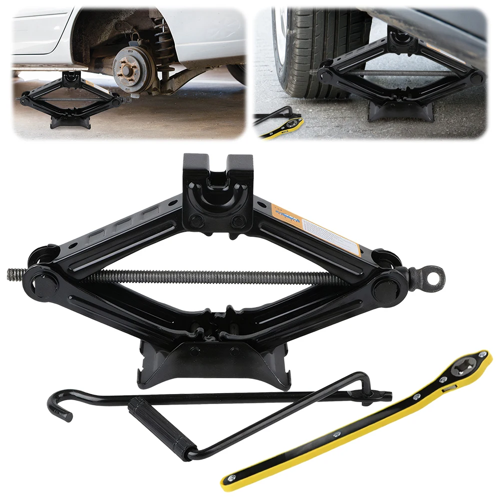 

Car Jack Kit Scissor Jack for Vehicle Repair Easy to Use Compact Steel Construction Suitable for Emergency Tire Change