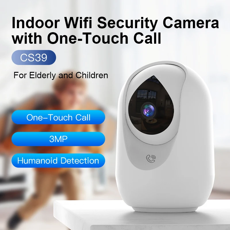 Câmera Dome IP PTZ Sem Fio Vstarcam CS39 3MP 1296P com Aplicativo O-Kam, Visão Noturna Colorida, IA para Segurança Residencial e Monitoramento de Bebês