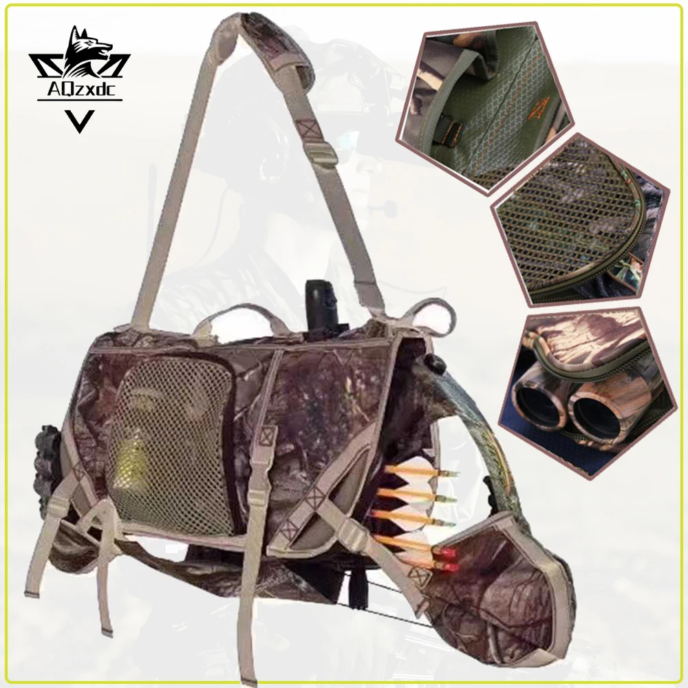 

Tactical Composite Bow Bag Multi-Compartment Multi-Function Anti-Scratch Wear-Resistant Camouflage Shoulder Packet for Hunting