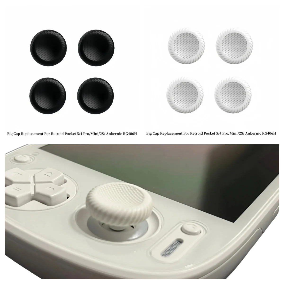 جديد ريترويد جيب 5 كبير Thumbstick غطاء عصا التحكم ل RP5 RP4 برو RPmini RP2S Anbernic RG406H الروك كاب استبدال الملحقات