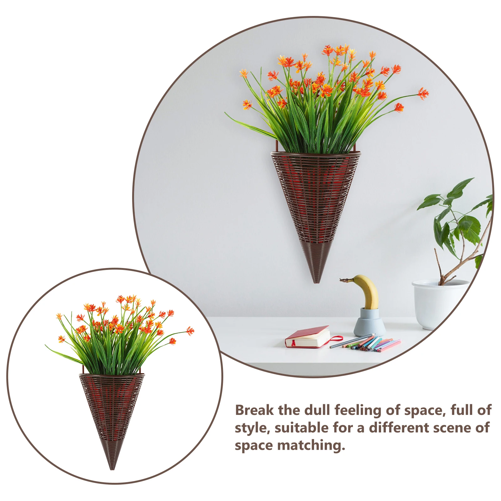 

Корзина для искусственных цветов, корзины, подвесные цветы, домашний декор, украшение, искусственное растение