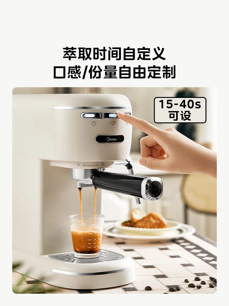 Pembuat kopi Espresso Italia 220V Midea semi otomatis dengan buih susu untuk Americano Cappuccino