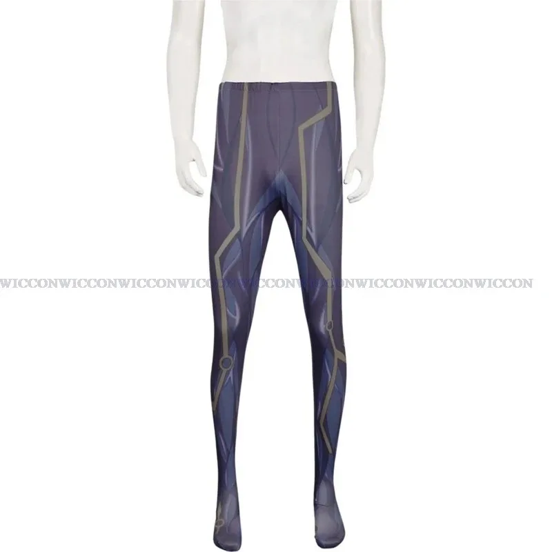 

a7d@Arcane Viktor Cosplay Fantasy Costume Game Adult Viktor White Cape Wig Dark Blue Costume Roleplay Outfit Halloween Carnival