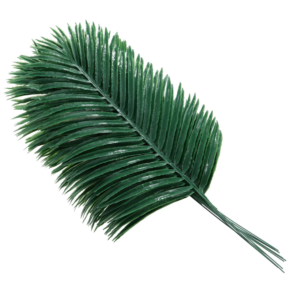

8Pcs Artificial Palm Leaf Branches Faux Leaves Flexible Iron Stem Decorative Fake Leaves for Indoor Outdoor Household