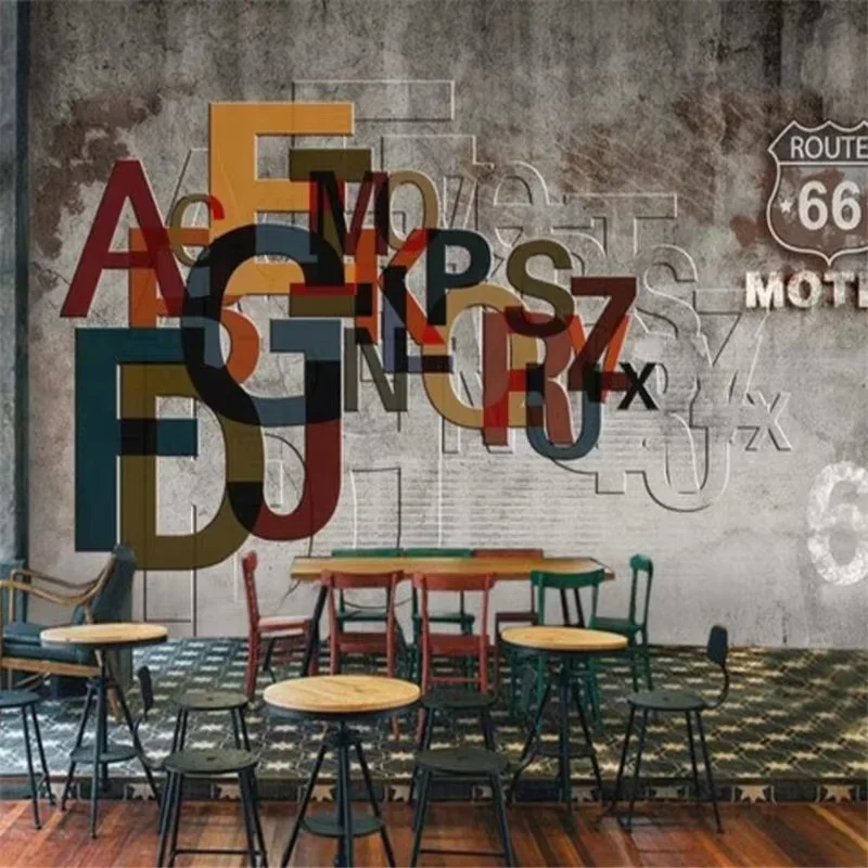 Custom wallpaper 3d European retro vintage abstract cement wall pattern Hand painted background City impression abstract murals