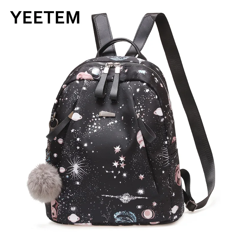 

Simple Printing Backpack Soft Schoolbags Handbag Summer New Printing Leisure Backpack Outdoor Travel Backpacks