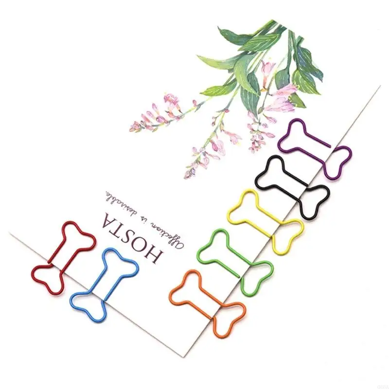 다채로운 금속 뼈 클립 대량 팩 학교 문구 용품 녹 방지 문서 패스너 공예 교실 액세서리