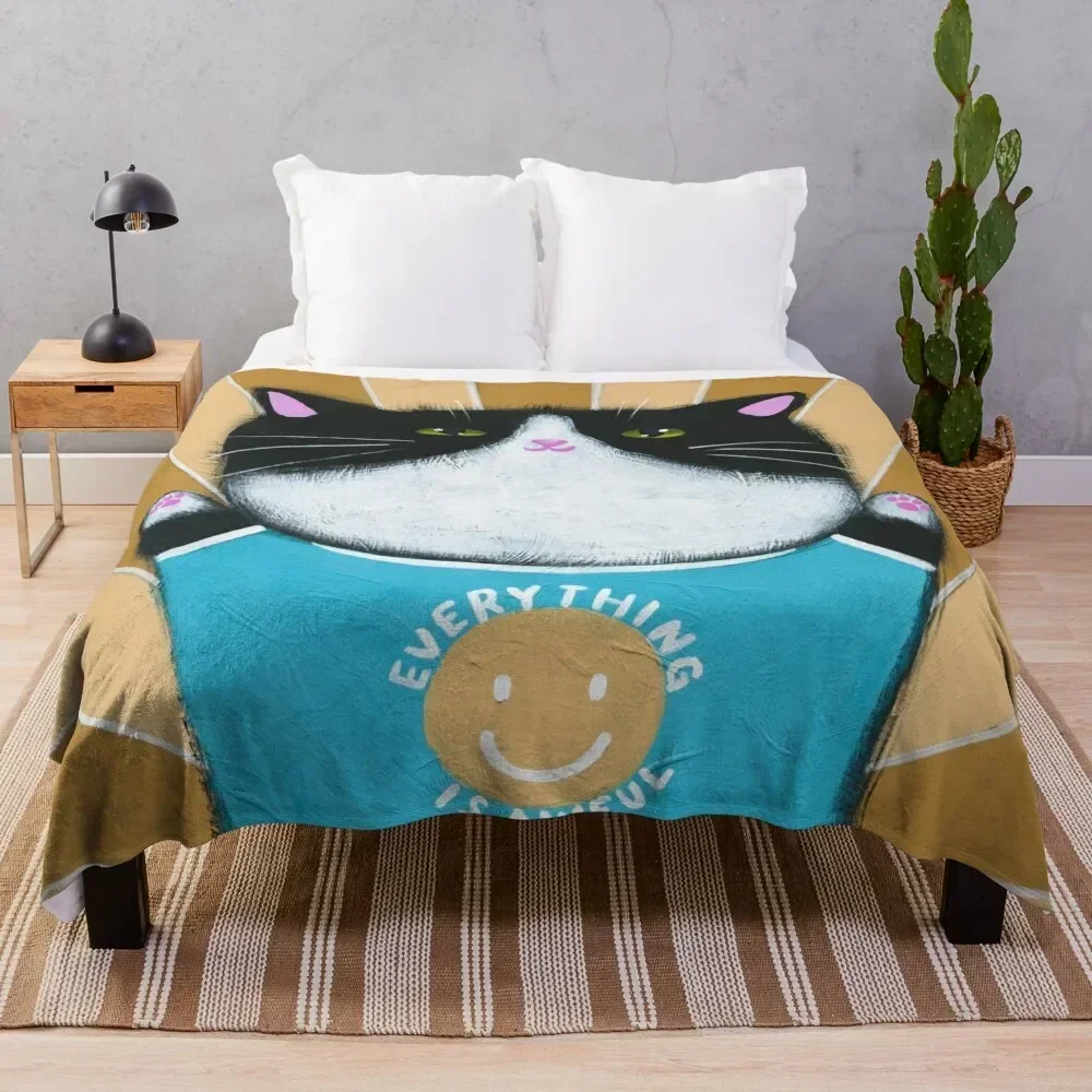 Everything Is Awful Throw Blanket Portable Lightweight Blanket for Travel Camping
