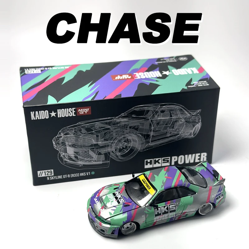 Kaido House Skyline GTR R33 HKS V1 KHMG alloy car model 129 Chase