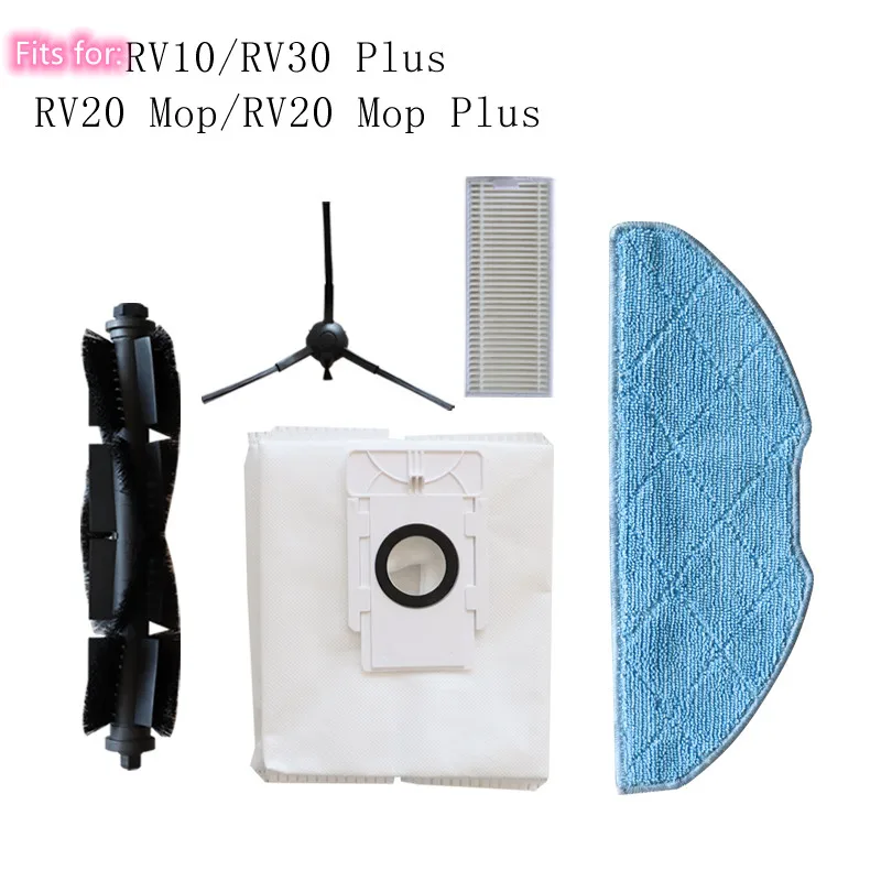 Side Brush HEPA Filter Mop Cloth Main Brush For Tapo RV20 Mop / RV30 Plus / RV10 Robot Vacuum Cleaner Parts Accessories