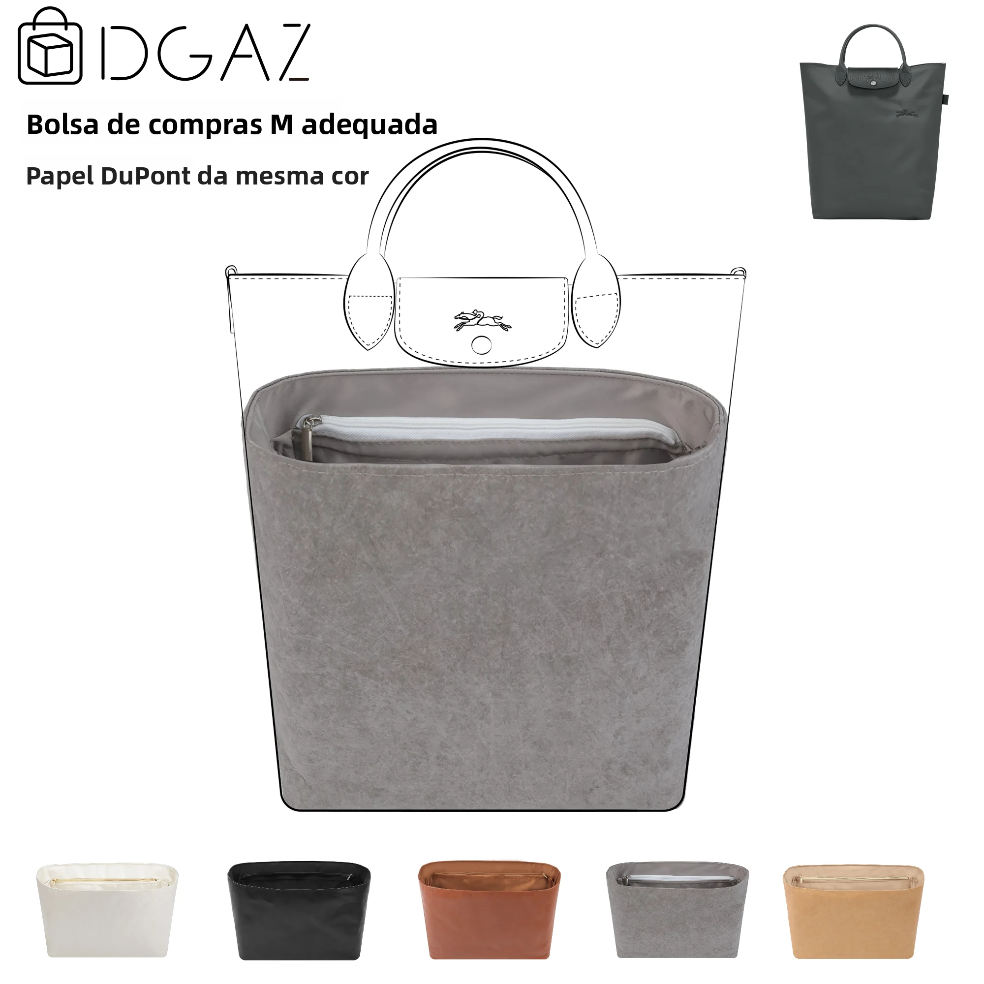 dgaz-global-brand-universal-shopping-bag-vertical-handheld-tote-bag-same-color-dupont-paper-inner-bag-grey