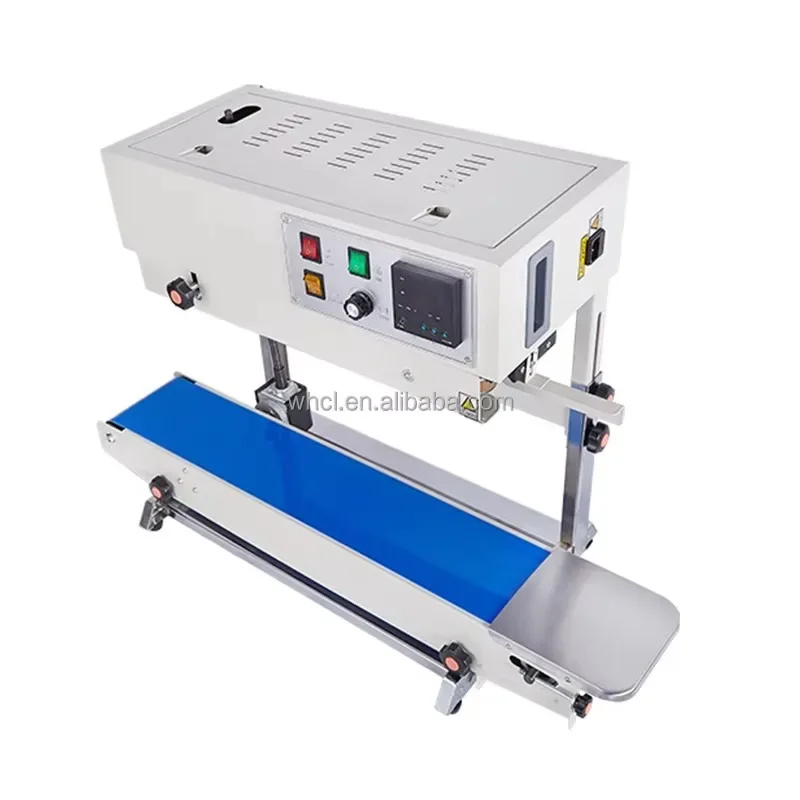 FR-900V Zipper Vertical PP PE Alum Foil Bag Automatic Pouch Food Band Sealer Continuous Sealing Machine