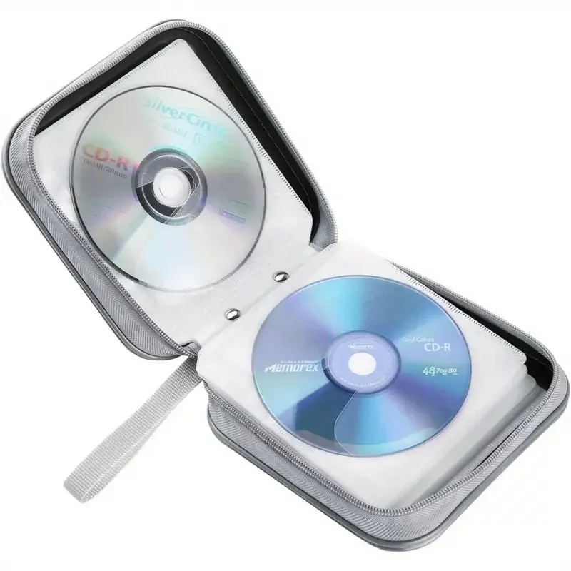 CD Case, DVDs Wallet Holder, CD/DVD Case Wallet 48 Discs Heavy Duty Bag Binder Storage Booklet Album