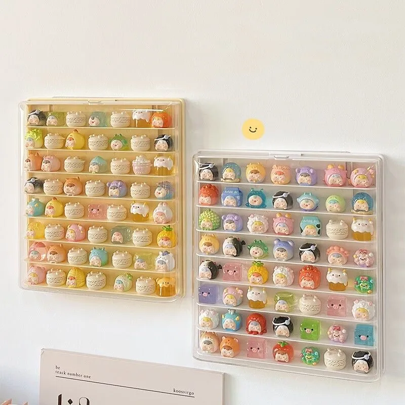 Blind Box Storage Box 8 Layers Large Space Display Cabinet Hanging Wall Mounted Acrylic Transparent Lid Dolls Showing Box