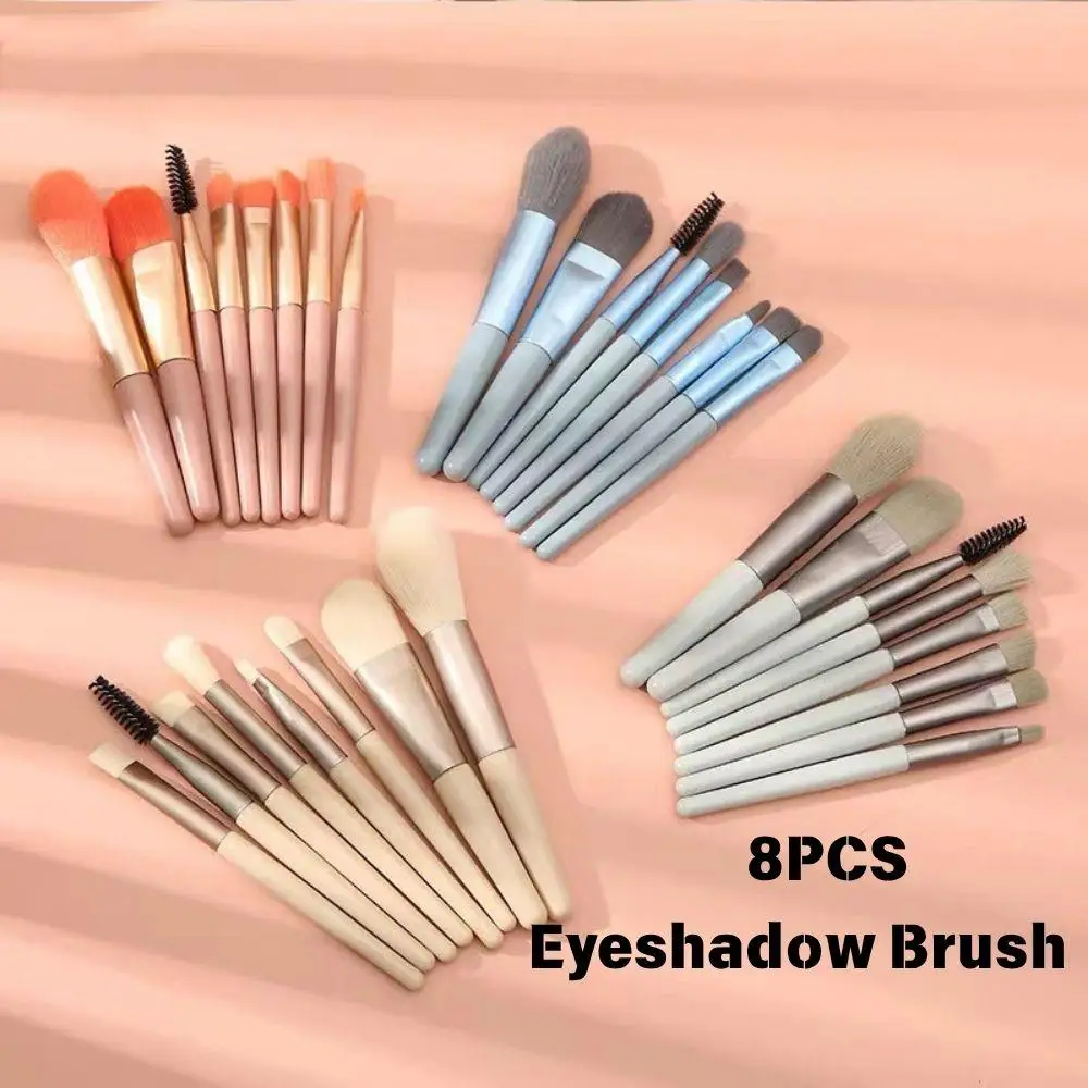 8-teiliges Make-up-Pinsel-Set, weiches Haar, flauschig, komplettes Set Schönheit, Concealer-Pinsel, Lidschatten, Kabuki-Mischung, Make-up-Pinsel, Beauty-Tools