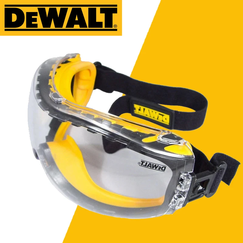 

Защитные очки DEWALT DPG82-11 CTR, прозрачные противотуманные очки с двойным инъекционным резиновым покрытием, Мягкая комфортная профессиональная защитная маска для деревообработки