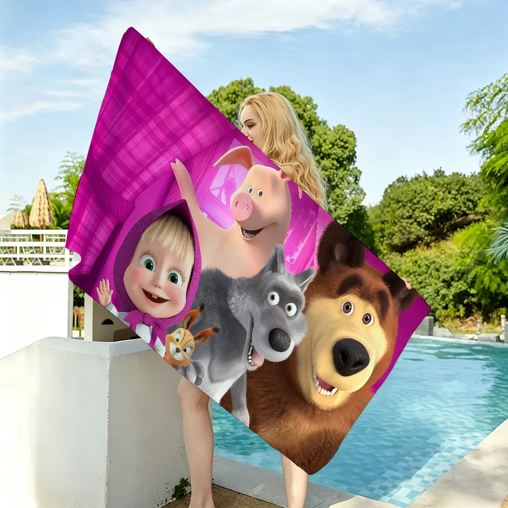 Cartoon Masha en de beer Handd - Travel Yoga Accessories recensie en prijs