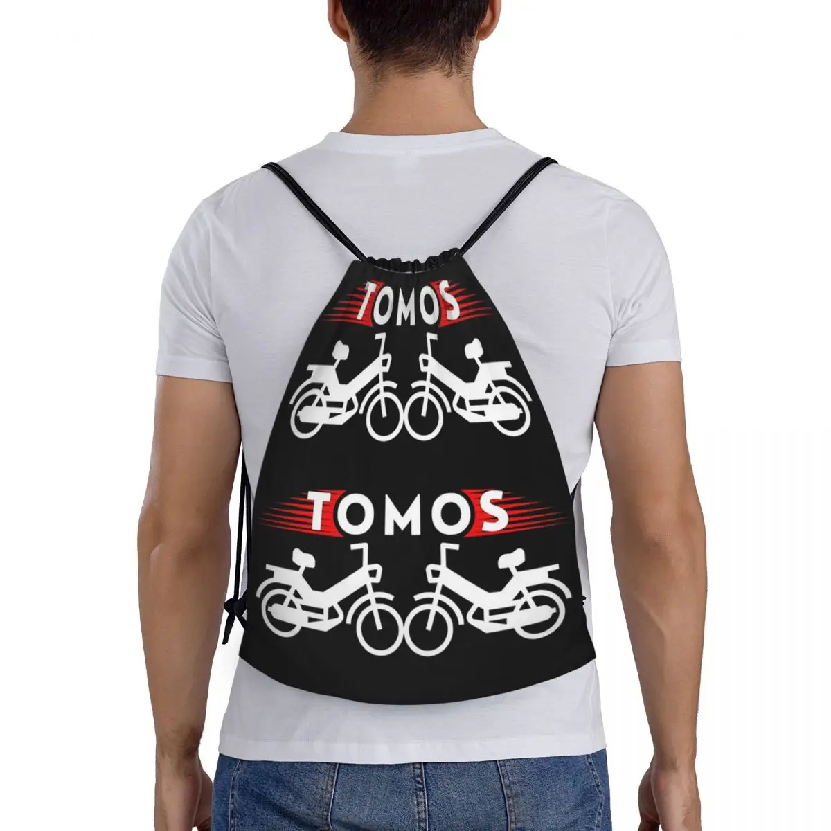 

Tomos мопедные рюкзаки модные портативные на шнурке карманные сумки для мелочей сумки для книг для мужчин и женщин студентов
