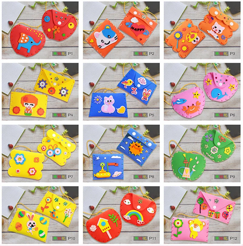 5PCS Sew Your Own Purses Sewing Bags Kit Kids Girls Beginners Supplies Party Favors Group Activities Project Preschool Toy Gift