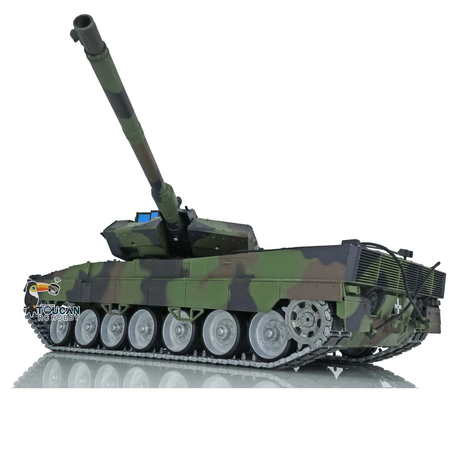 Toucan Controlled Toys 1/16 Heng Long 7.0 Leopard2A6 RC Tank 3889 Barrel Recoil Metal Tracks W/ Rubbers RTR Car TH17593-SMT8