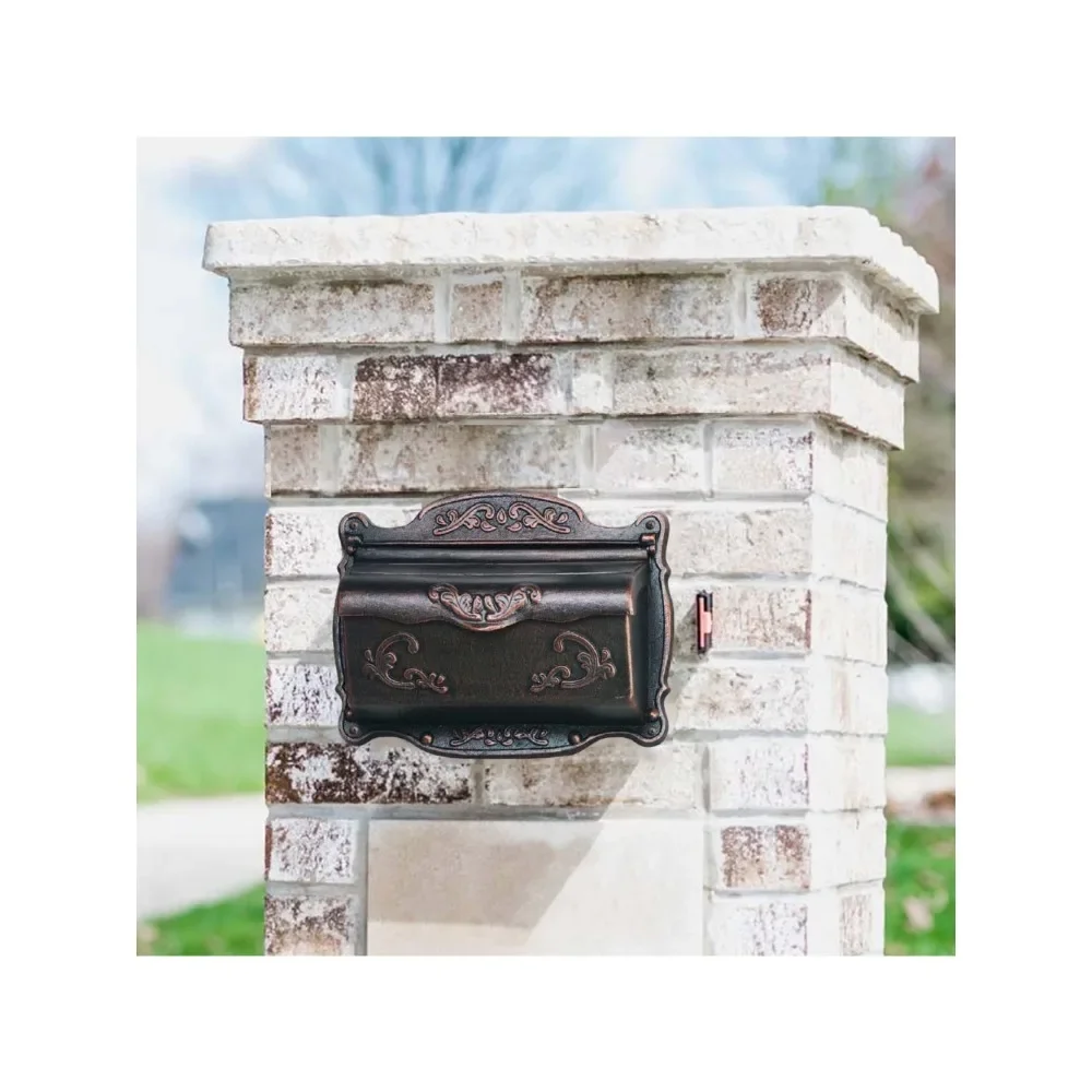 

SB12N Wall Mounted Mailbox - Vintage Bronze Cast Aluminum, L17.5 x W5.3 x H12.25