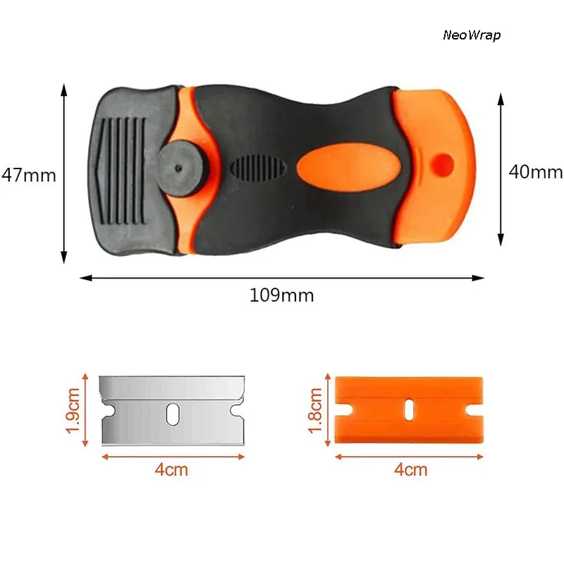 Mini Razor Blade Scraper Multi-Purpose Paint Scraper Cleaning Tool for Scraping Labels, Decals, Stickers from Car Windows Glass
