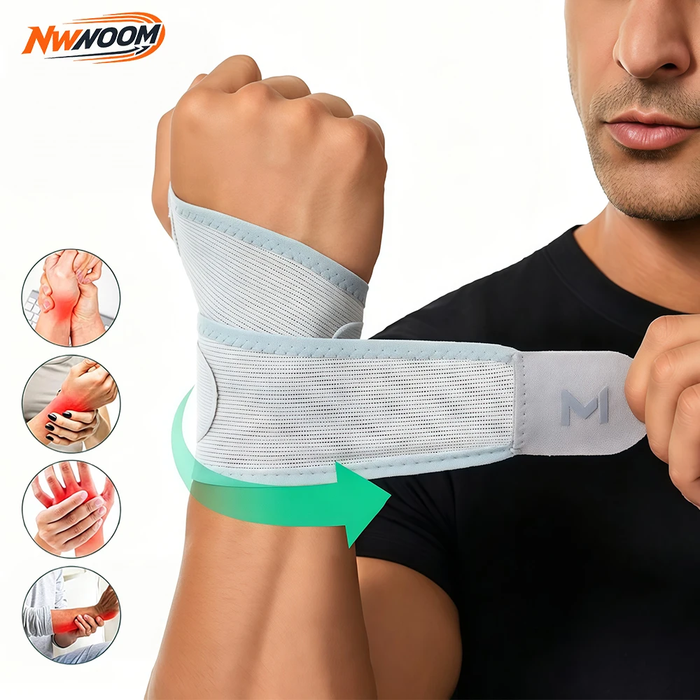 1/2Pcs Adjustable Compression Wrist Support, Breathable Mesh Wrist Wraps for Cross Training Volleyball Badminton Fitness Sports