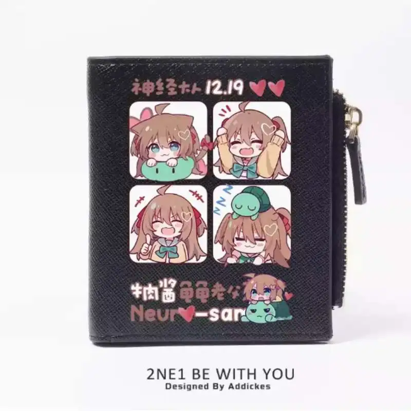 Anime Neuro-Sama Cute Girl Fashion Wallet PU Purse Card Coin Zipper Money Bag Cosplay Gift B1768 hit