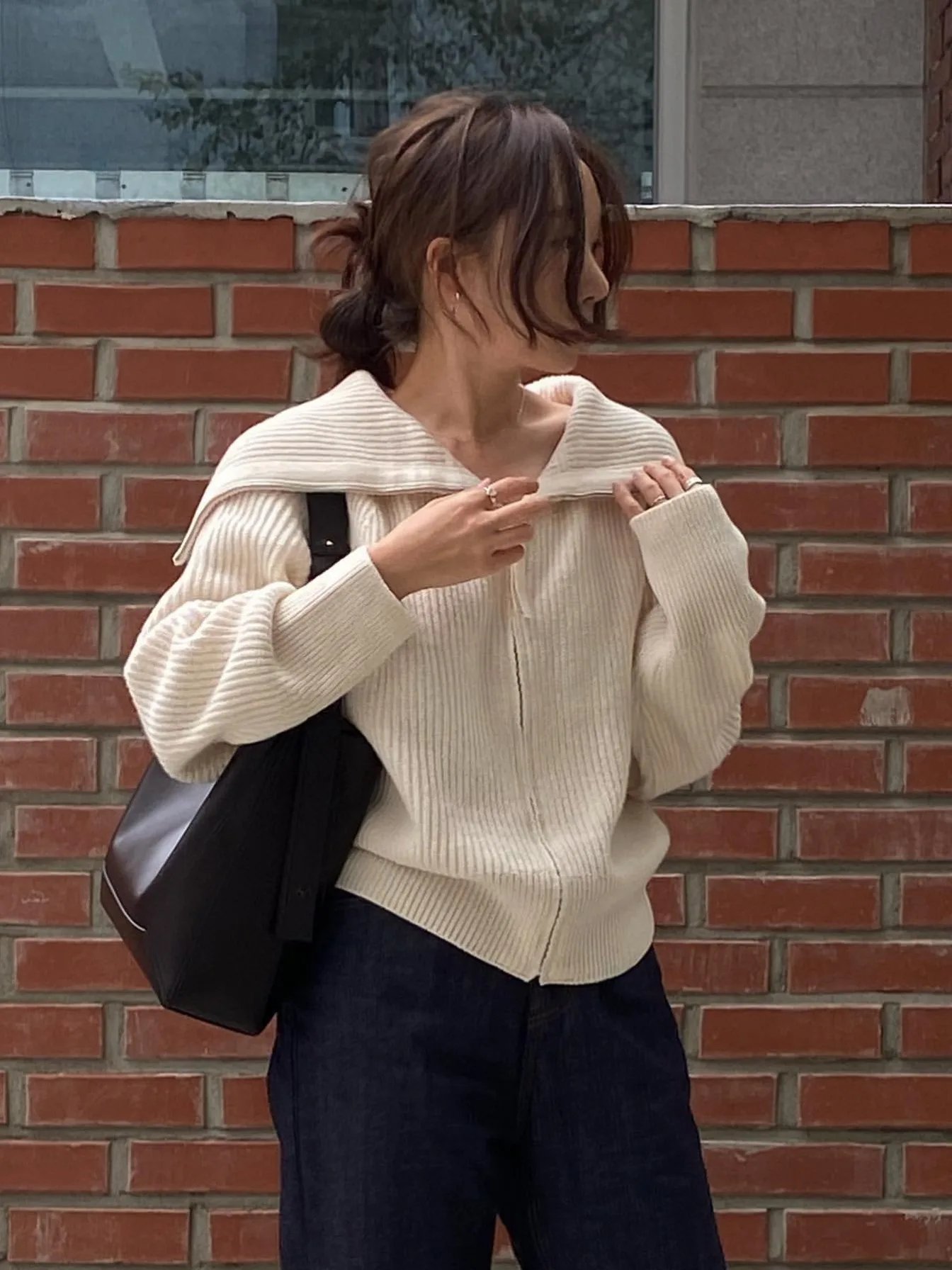 

Korean Lazy Sle Design Thiened Long Sve Knitted Sweater Zipper Loose Fit Women's Outerwear Warm Coat Spring Autumn Winter