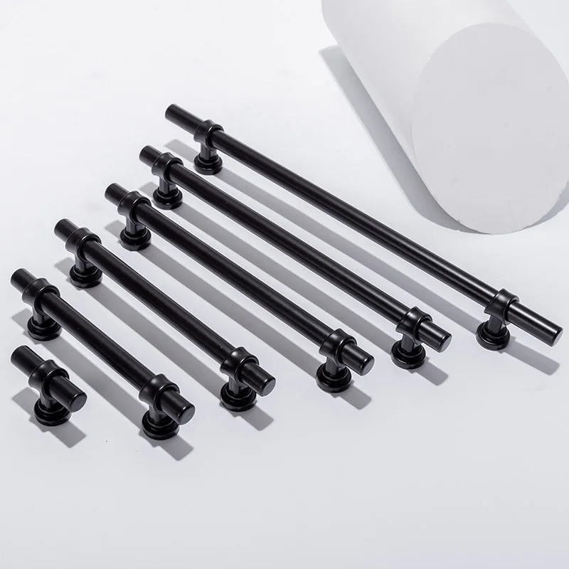 

Современные простые черные ручки для мебели, шкафа, европейской и американской ручки ящика, фурнитура, ручки для кухонного шкафа