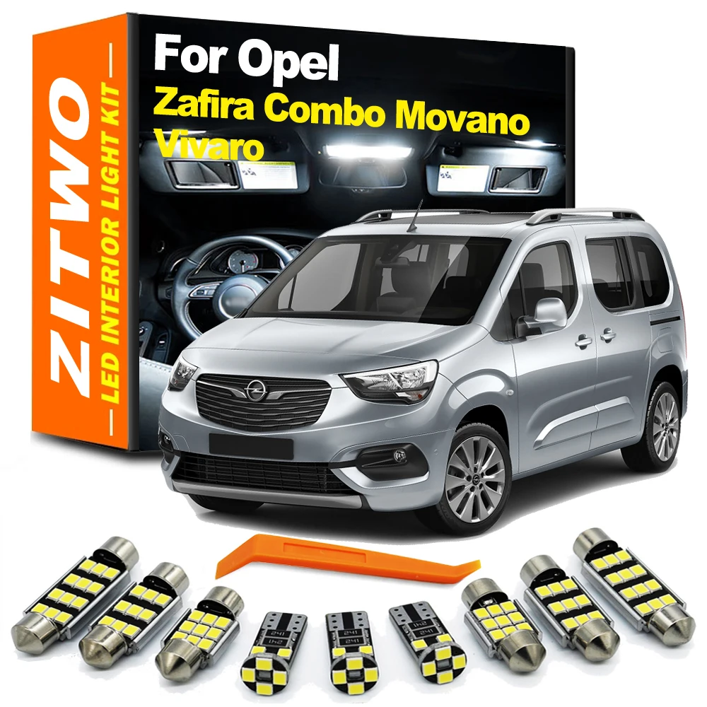 ZITWO Canbus Car LED Bulb Interior Light Kit For Opel Combo Zafira Frontera Crossland Antara Grandland Movano Mokka Vivaro