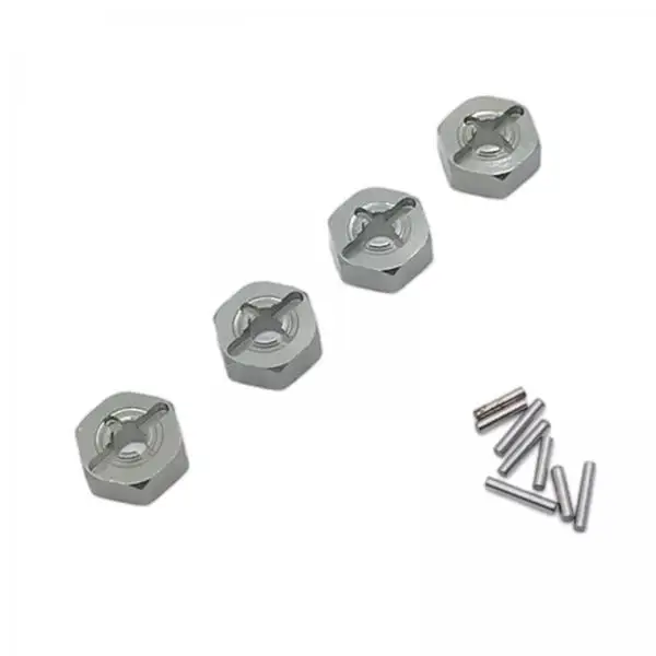 Metal 12mm Wheel Hex Convert Adapter Hub Set with Pins for Wltoys 1 18 A949 A969 A979 K929 RC Car Accessories