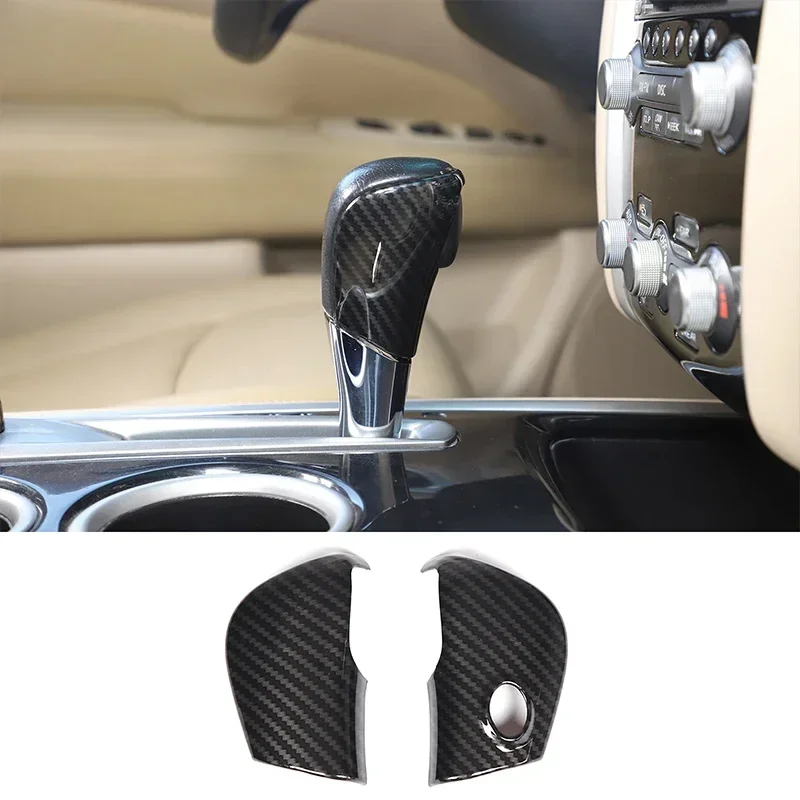 

For Nissan Pathfinder 2013-2018 Car Gear Shifter Knob Head Cover Trim ABS Carbon Fiber Pattern Interior Accessories