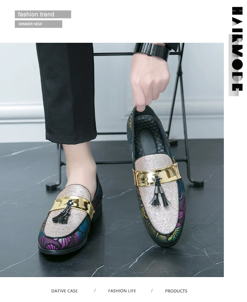 Neue Bunte Männer Casual Schuhe Mode Marke Faulenzer Herren Turnschuhe Atmungsaktive Schuhe Mischfarben Wandern Männlichen Wohnungen Plus Größe – Detail 8