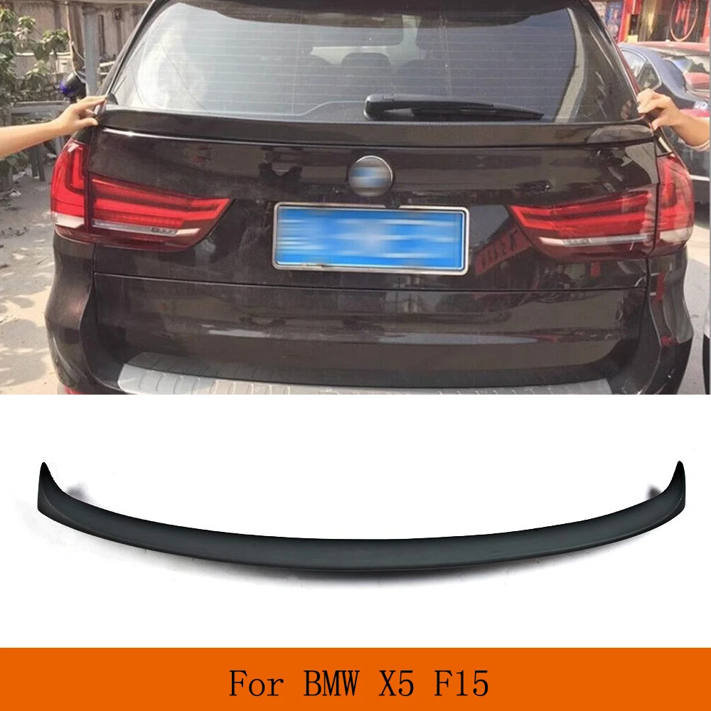 

PU Car Rear Middle Spoiler Wing For BMW X5 F15 SUV 2014-2018 Car Modification Matte Black Body Kit Black Primer Window Trim