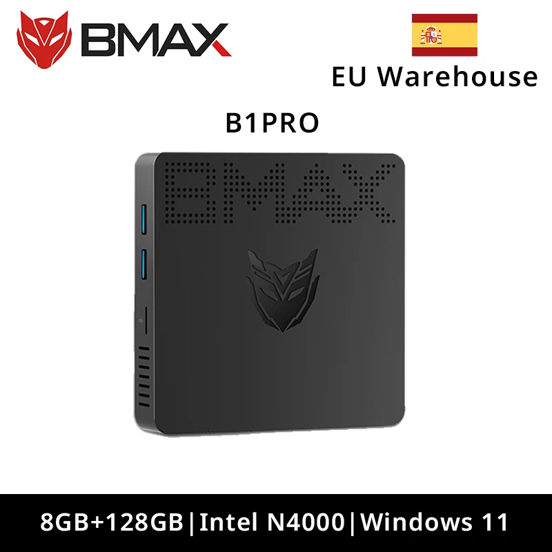 BMAX Mini PC B1PRO Windows 11 Pro 8GB RAM 128GB ROM N4000 Micro Desktop Computer Dual-Band WiFi mini pc