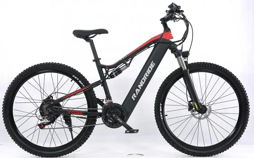 RANDRIDE YG90 Electric bike 1000W 48V17AH Hydraulic Brake E-bike with Full Suspension 50km/h 27.5/29 inch tire Electric Bicycle image 2